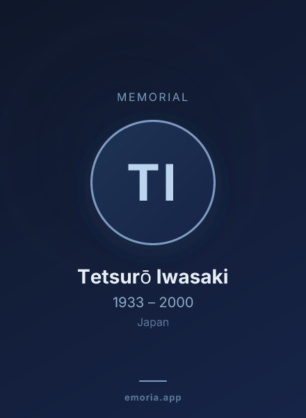 Memorial portrait of Tetsurō Iwasaki