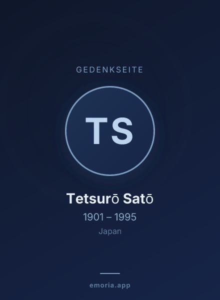 Gedenkportrait von Tetsurō Satō