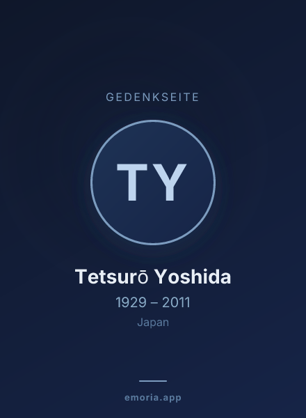 Gedenkportrait von Tetsurō Yoshida