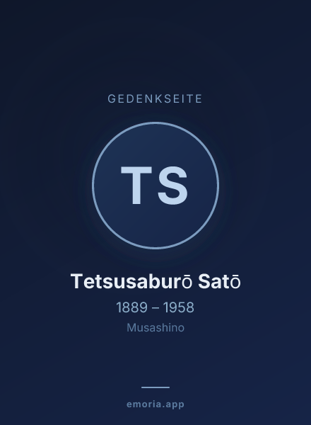 Gedenkportrait von Tetsusaburō Satō