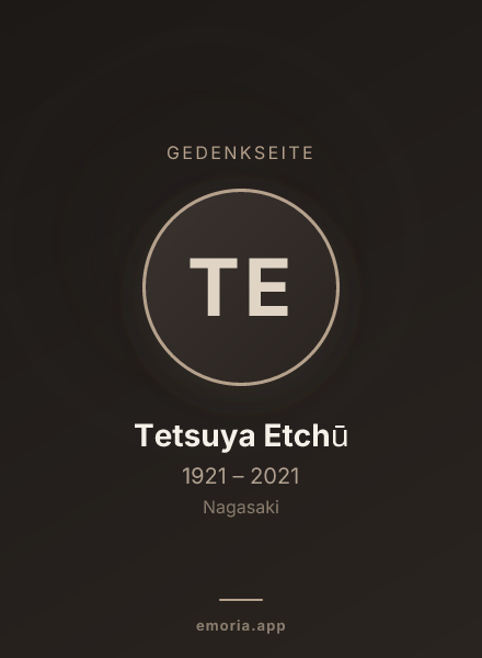 Gedenkportrait von Tetsuya Etchū