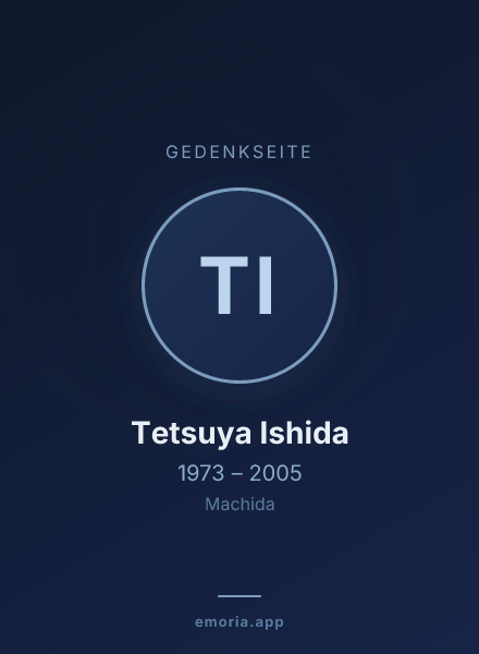 Gedenkportrait von Tetsuya Ishida