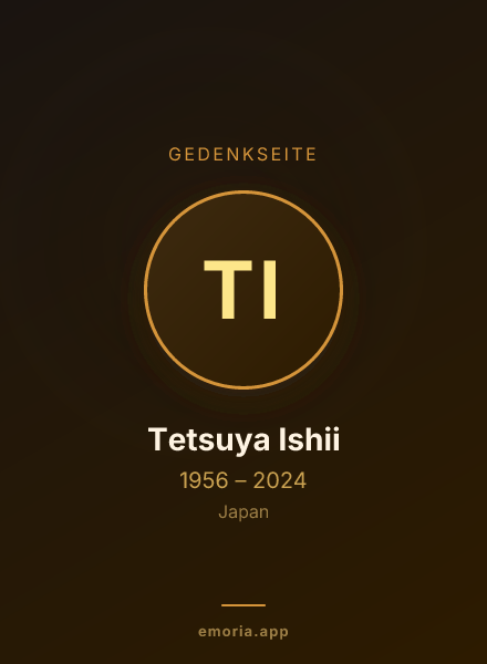 Gedenkportrait von Tetsuya Ishii