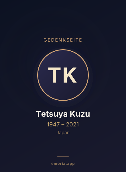 Gedenkportrait von Tetsuya Kuzu