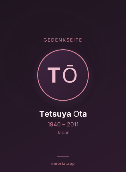 Gedenkportrait von Tetsuya Ōta