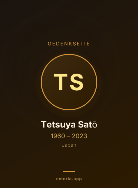 Gedenkportrait von Tetsuya Satō
