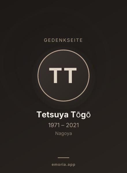Gedenkportrait von Tetsuya Tōgō