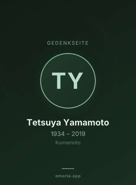 Gedenkportrait von Tetsuya Yamamoto