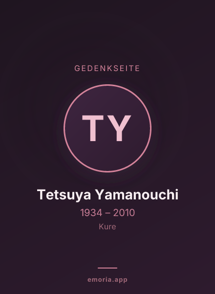 Gedenkportrait von Tetsuya Yamanouchi
