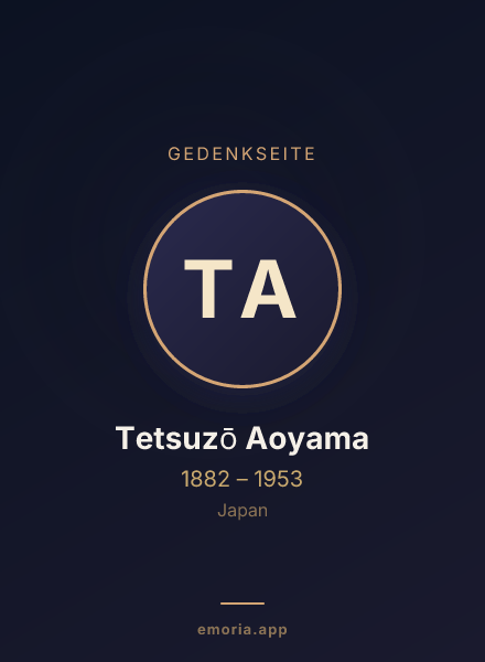 Gedenkportrait von Tetsuzō Aoyama
