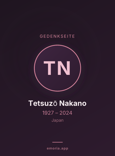 Gedenkportrait von Tetsuzō Nakano