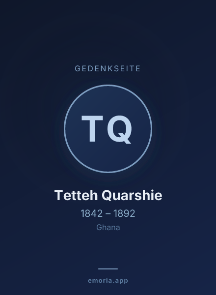 Gedenkportrait von Tetteh Quarshie