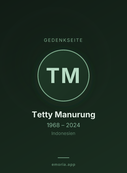 Gedenkportrait von Tetty Manurung