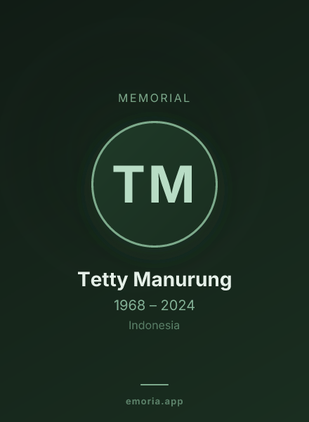 Memorial portrait of Tetty Manurung