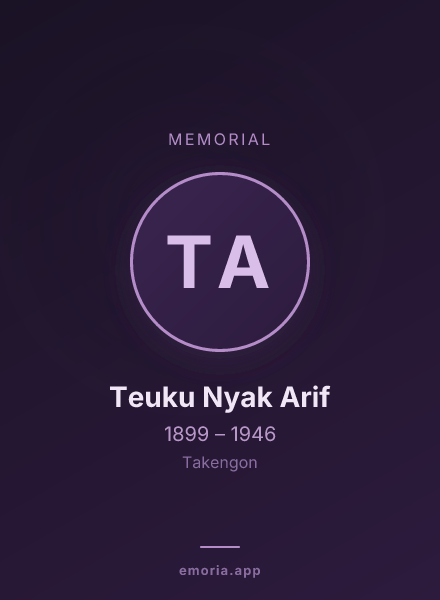 Memorial portrait of Teuku Nyak Arif