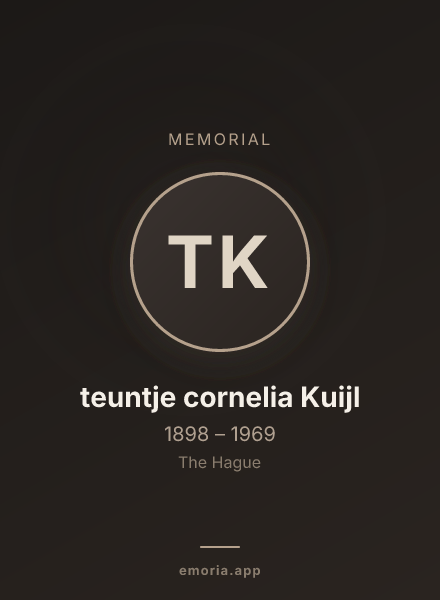 Memorial portrait of teuntje cornelia Kuijl