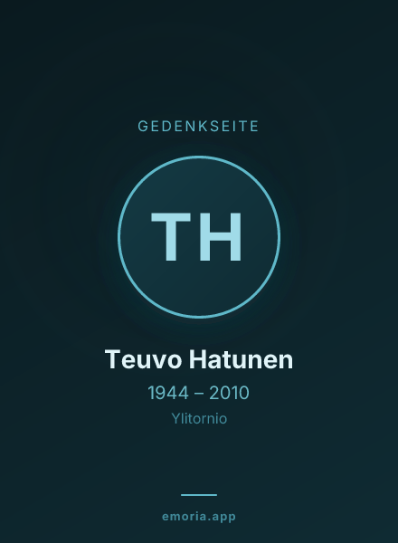 Gedenkportrait von Teuvo Hatunen