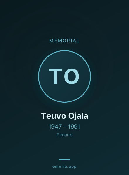 Memorial portrait of Teuvo Ojala