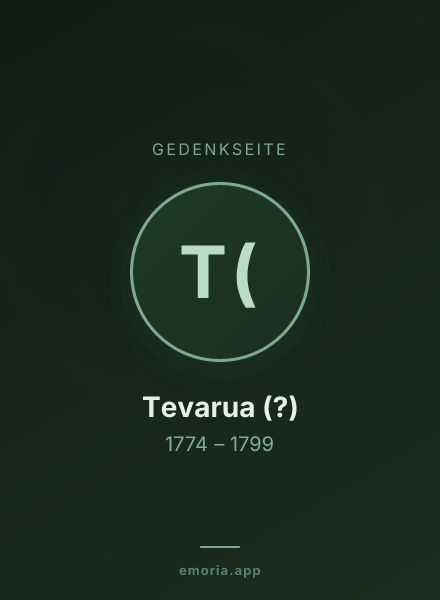 Gedenkportrait von Tevarua (?)