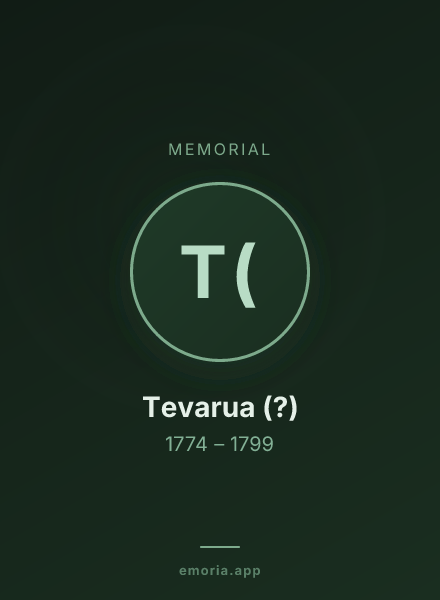 Memorial portrait of Tevarua (?)
