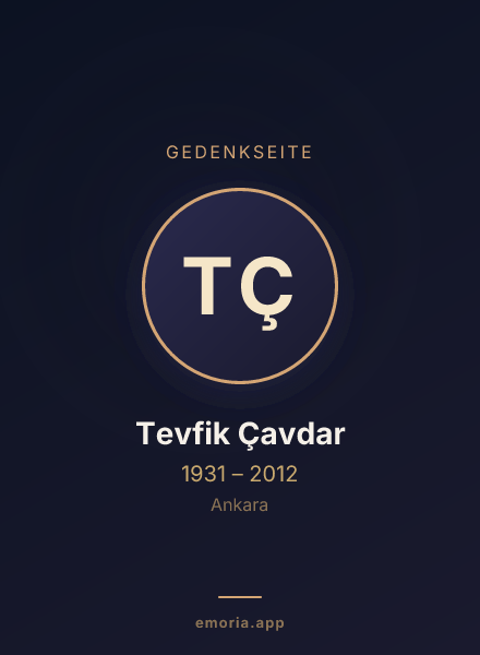 Gedenkportrait von Tevfik Çavdar