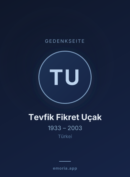 Gedenkportrait von Tevfik Fikret Uçak