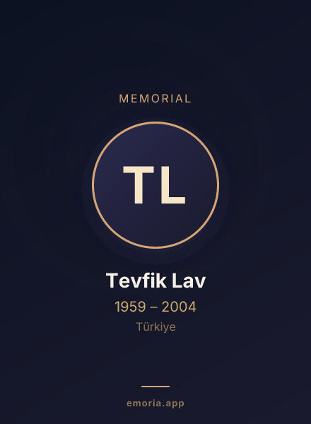 Memorial portrait of Tevfik Lav
