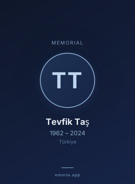 Memorial portrait of Tevfik Taş