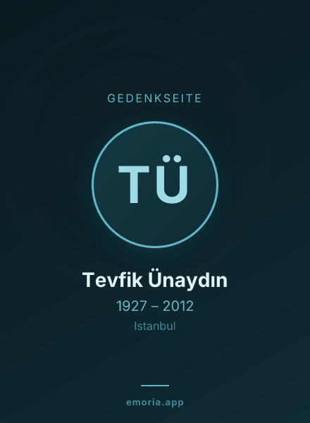 Gedenkportrait von Tevfik Ünaydın