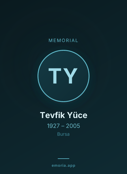 Memorial portrait of Tevfik Yüce
