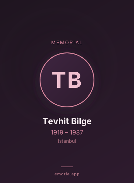 Memorial portrait of Tevhit Bilge