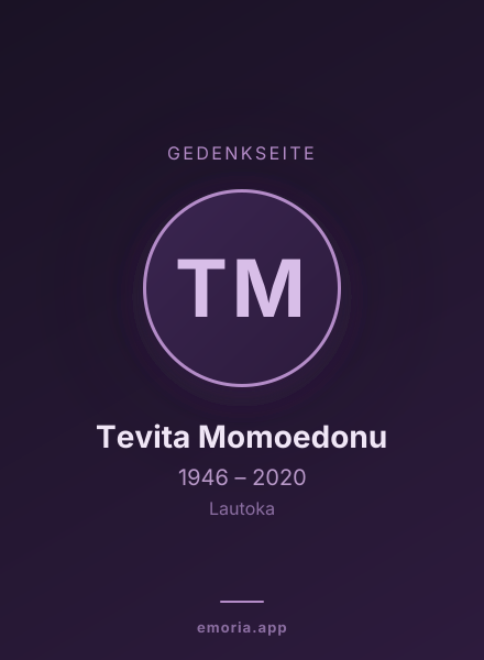 Gedenkportrait von Tevita Momoedonu