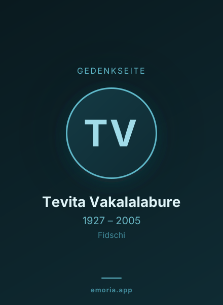 Gedenkportrait von Tevita Vakalalabure