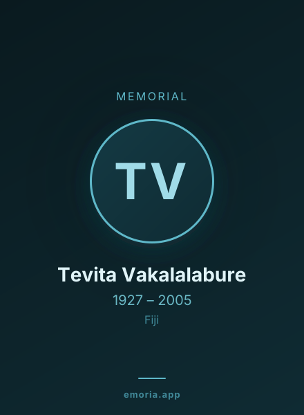 Memorial portrait of Tevita Vakalalabure