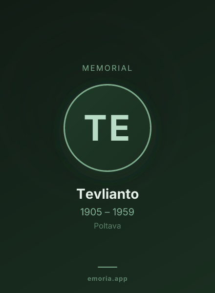 Memorial portrait of Tevlianto