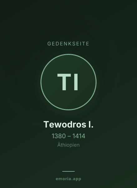 Gedenkportrait von Tewodros I.