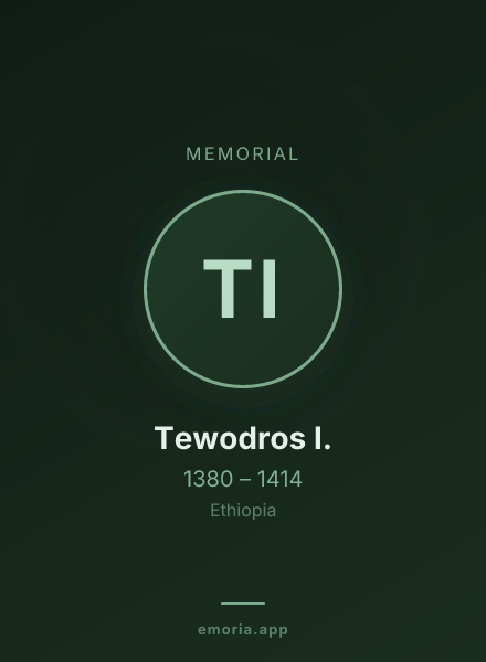 Memorial portrait of Tewodros I.