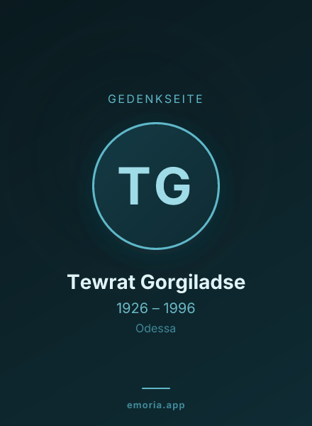 Gedenkportrait von Tewrat Gorgiladse