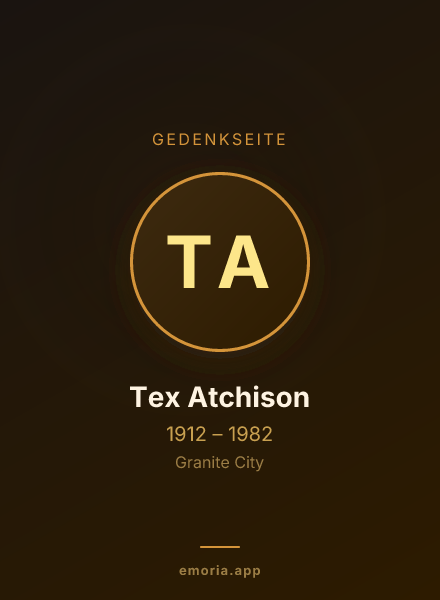 Gedenkportrait von Tex Atchison