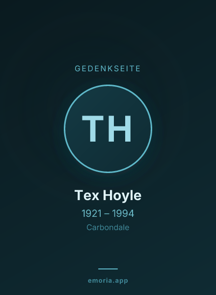 Gedenkportrait von Tex Hoyle