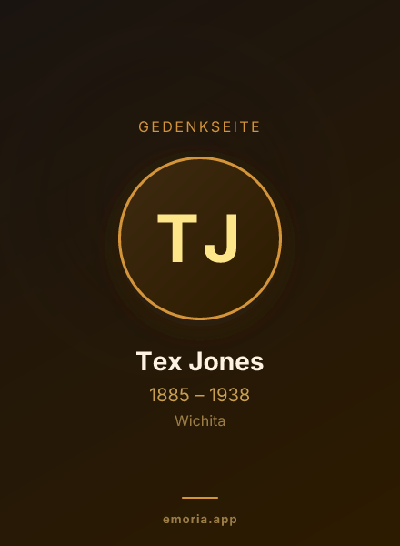 Gedenkportrait von Tex Jones