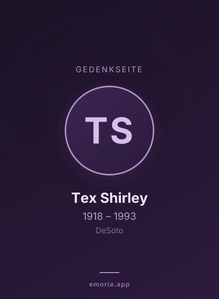 Gedenkportrait von Tex Shirley