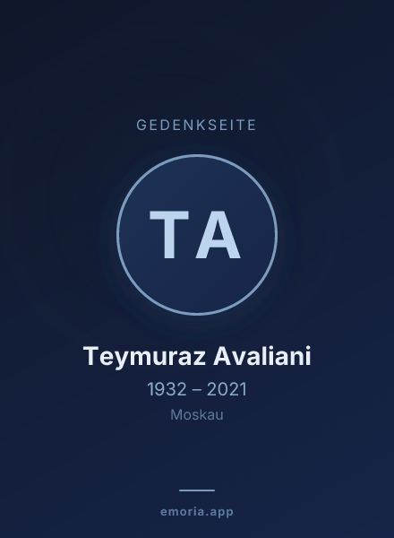 Gedenkportrait von Teymuraz Avaliani