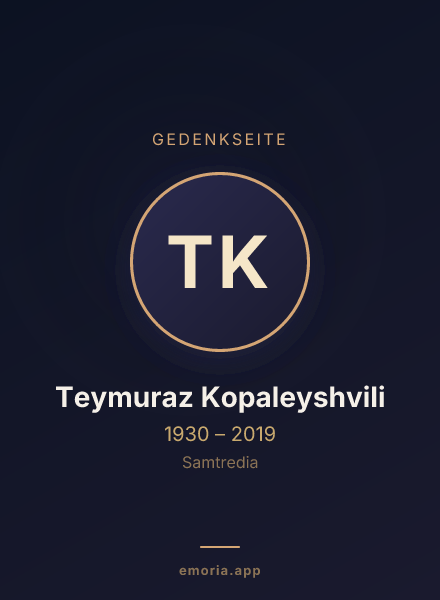 Gedenkportrait von Teymuraz Kopaleyshvili