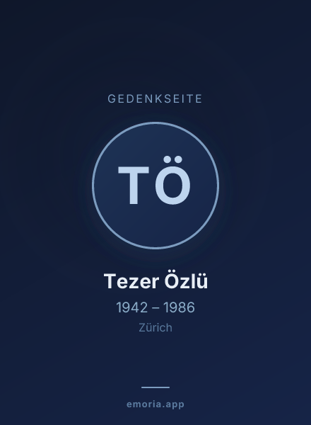Gedenkportrait von Tezer Özlü