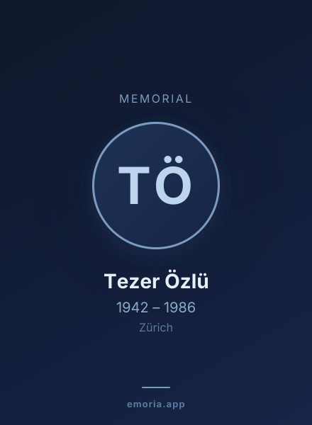 Memorial portrait of Tezer Özlü