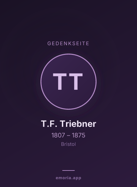 Gedenkportrait von T.F. Triebner