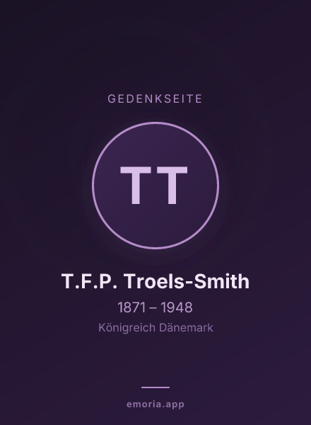 Gedenkportrait von T.F.P. Troels-Smith