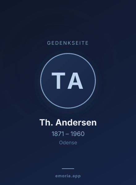 Gedenkportrait von Th. Andersen