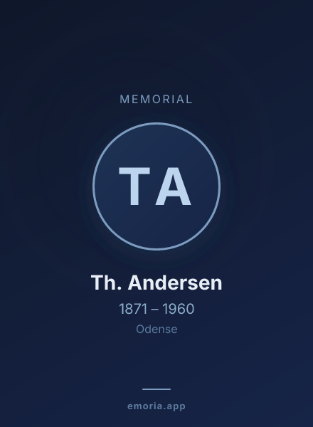 Memorial portrait of Th. Andersen